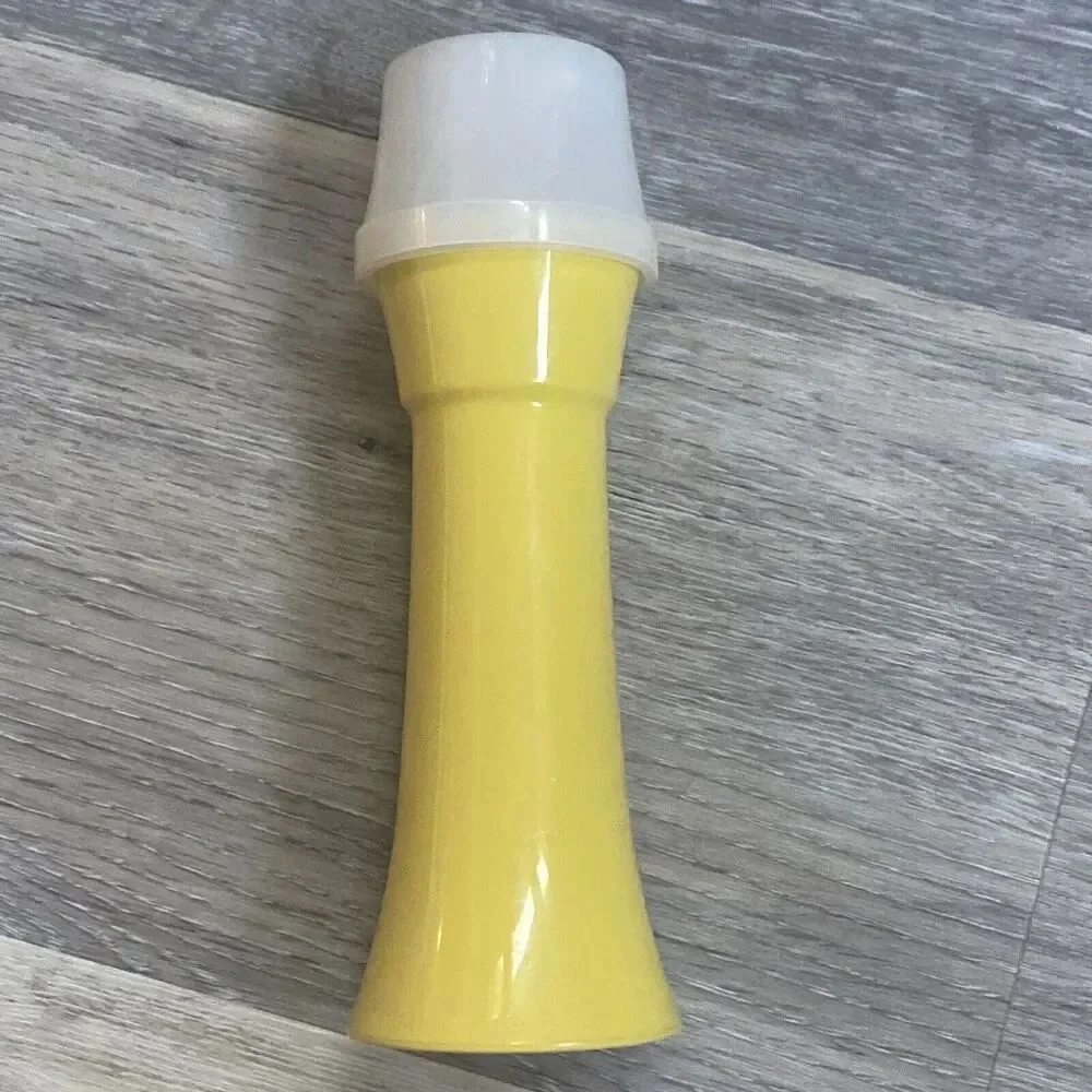 Tupperware Mustard Pump Containers 718-2 Yellow vintage
